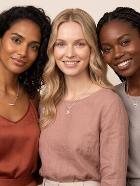 Mystique silver 3 pc Necklace set heart, moon, horseshoe on card